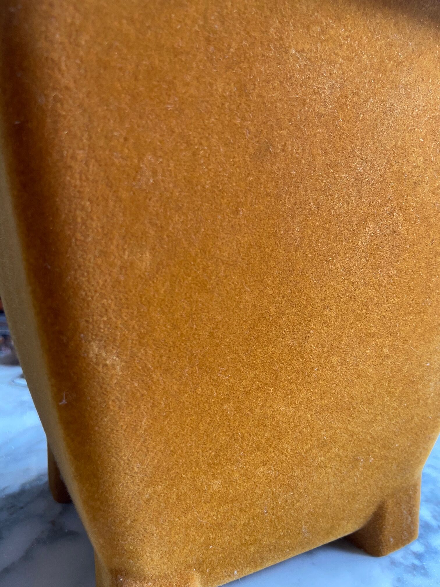 Orange velvet plant pot