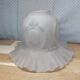 Frosted Glass Tulip Shade with Frilled Ruffles and Vintage Relief Patterns Chandelier