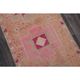 Vintage Turkish Hand-Knotted Wool Cotton Pink Runner Rug 102x300