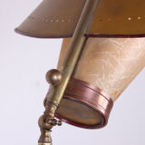 Italian floor lamp in brass was conical adjustable in inclination and height 1950