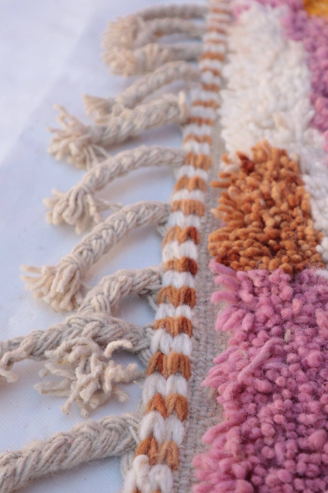 Abstract and Colourful Beni Ouarain Rug, Handmade in Wool, 300x200cm