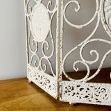 Old wrought iron fireplace screen - 8 kilograms