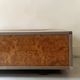 Coffee table in elm burl and chrome in the style of Willy Rizzo, 1970.