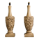 Vintage hand-carved wooden lamps by Mariano García