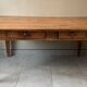 Large vintage farmhouse table from the 50s in solid wood (oak)