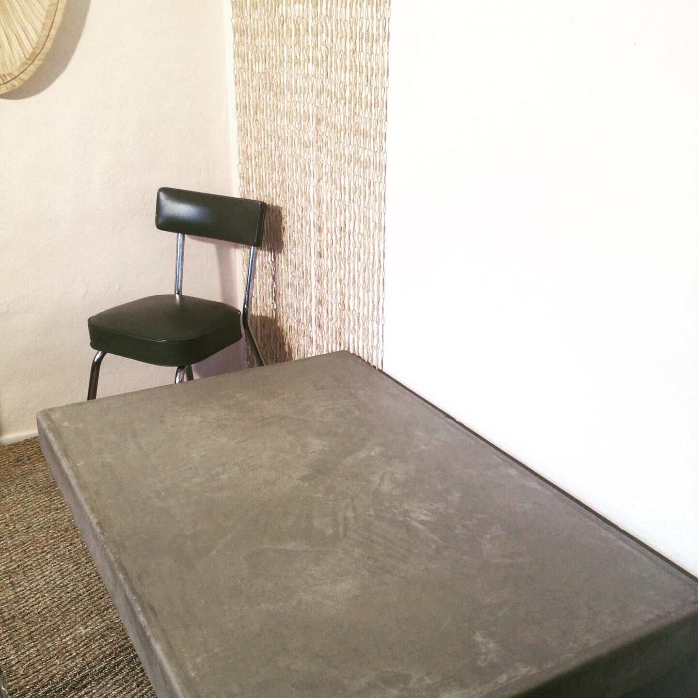 Waxed concrete coffee table