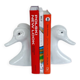 Porcelain bookends geese, Netherlands 1950s