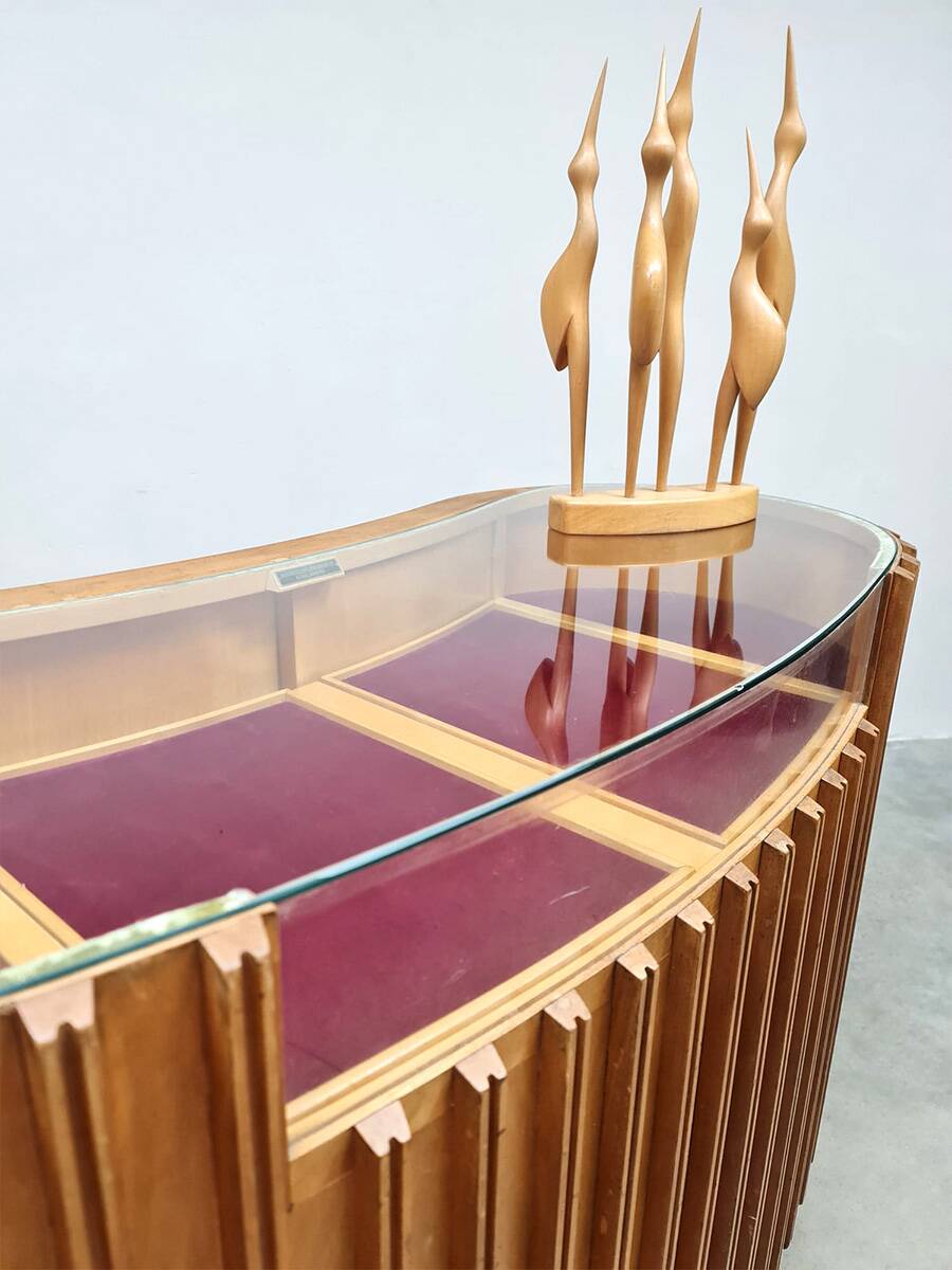 Vintage kidney shaped shop counter display