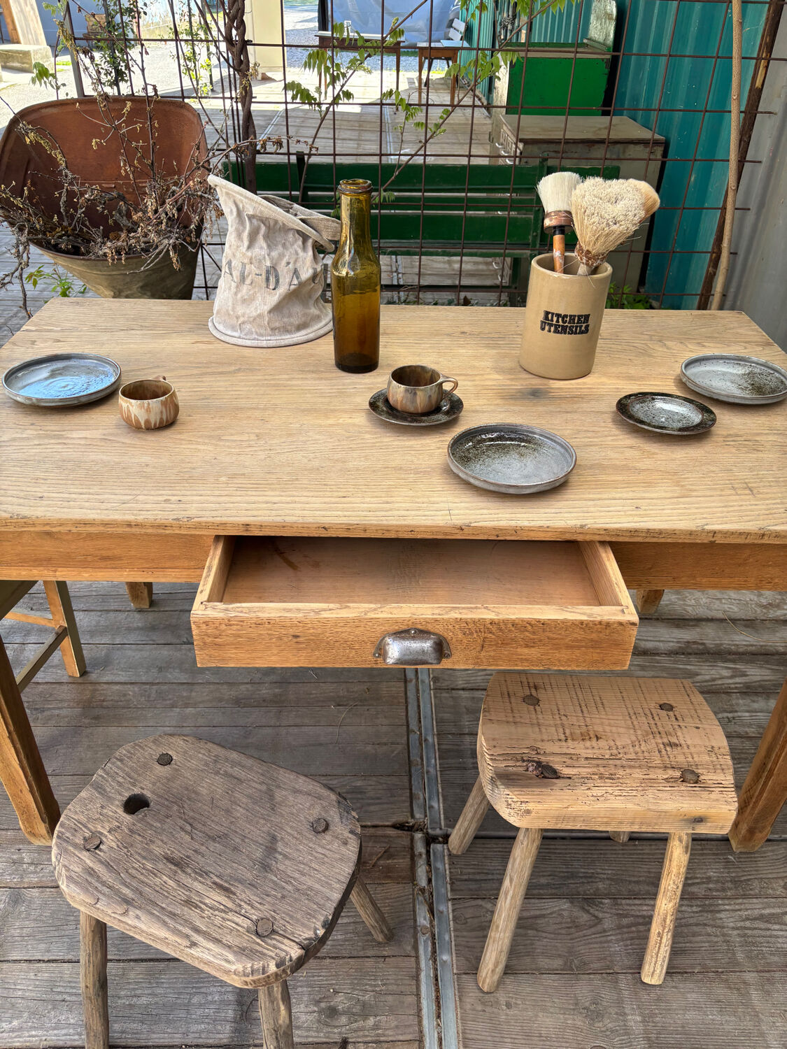 Oak farmhouse table