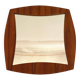Midcentury Modern Rosewood Square Mirror, Campo & Graffi Italy, 1960