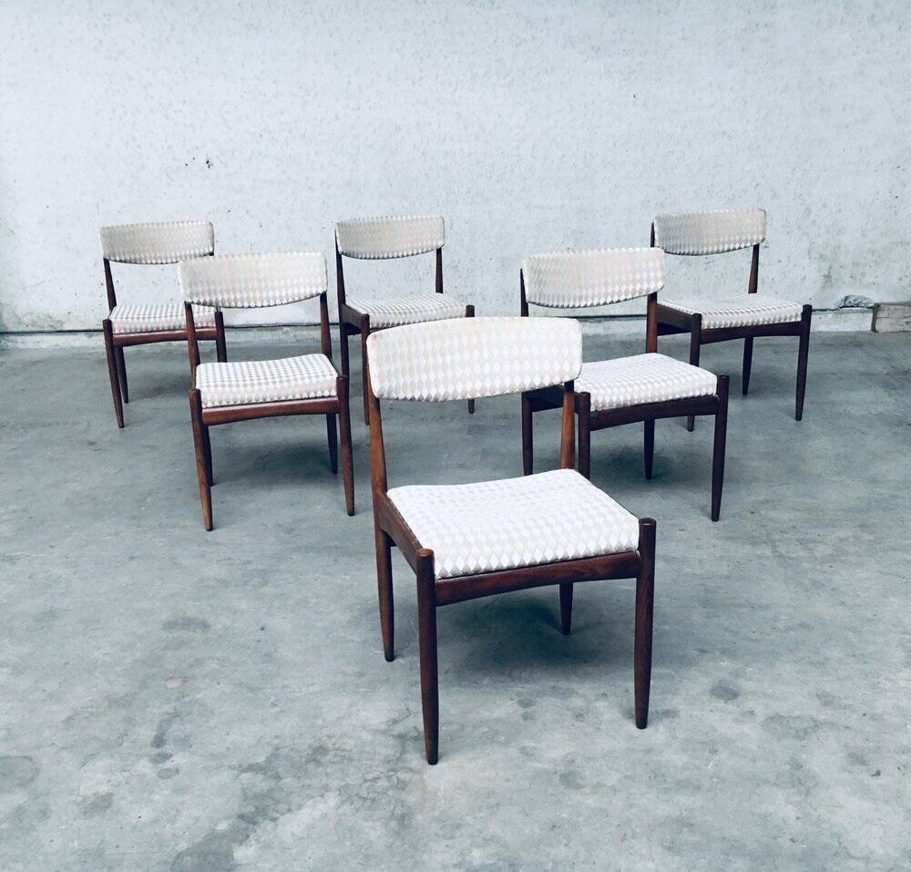 Mid-Century Scandinavian Teak Dining Chair Set, 1960s, Set of 6