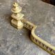 Fireplace fender in gilded bronze