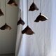 Small suspension in organic teak hat D30 H20