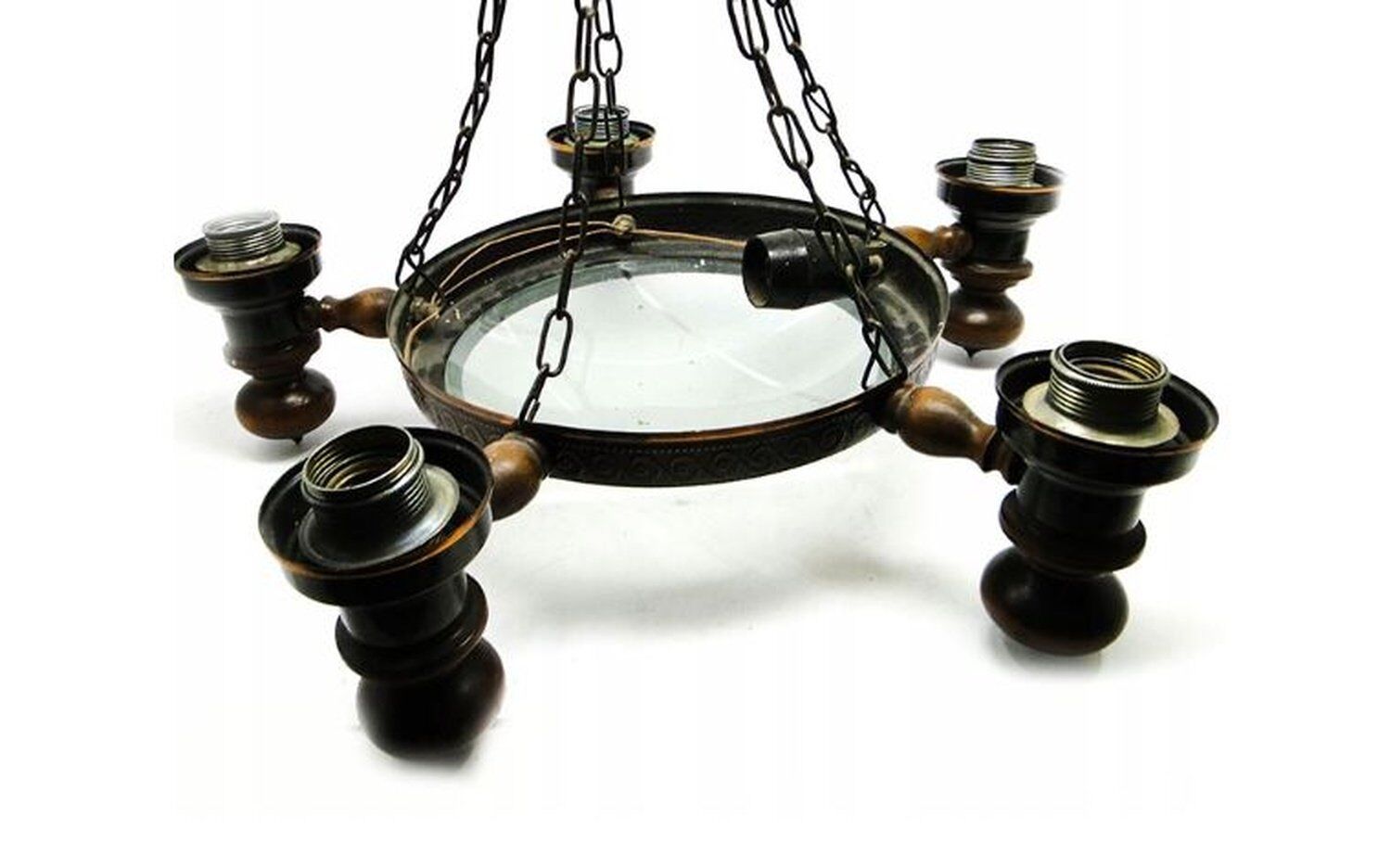 Chandelier du milieu du siècle, Pologne, années 1970