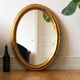 Vintage oval giltwood mirror – Hollywood Regency, Belgium, 1970s