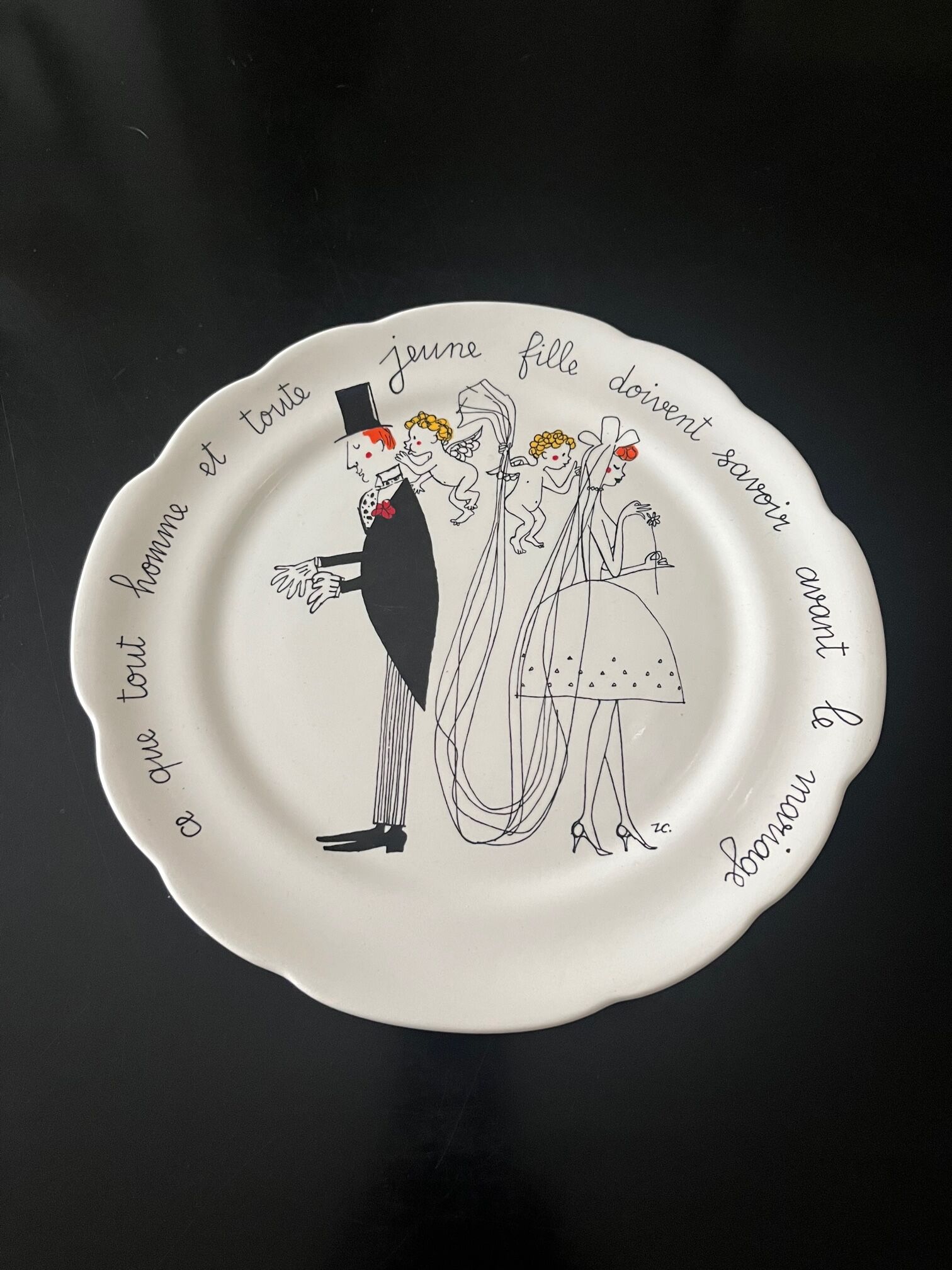 Wedding plate Jacques Charmoz