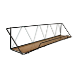 Vintage metal and wood wall shelf
