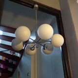 Italian chandelier 6 lights space age