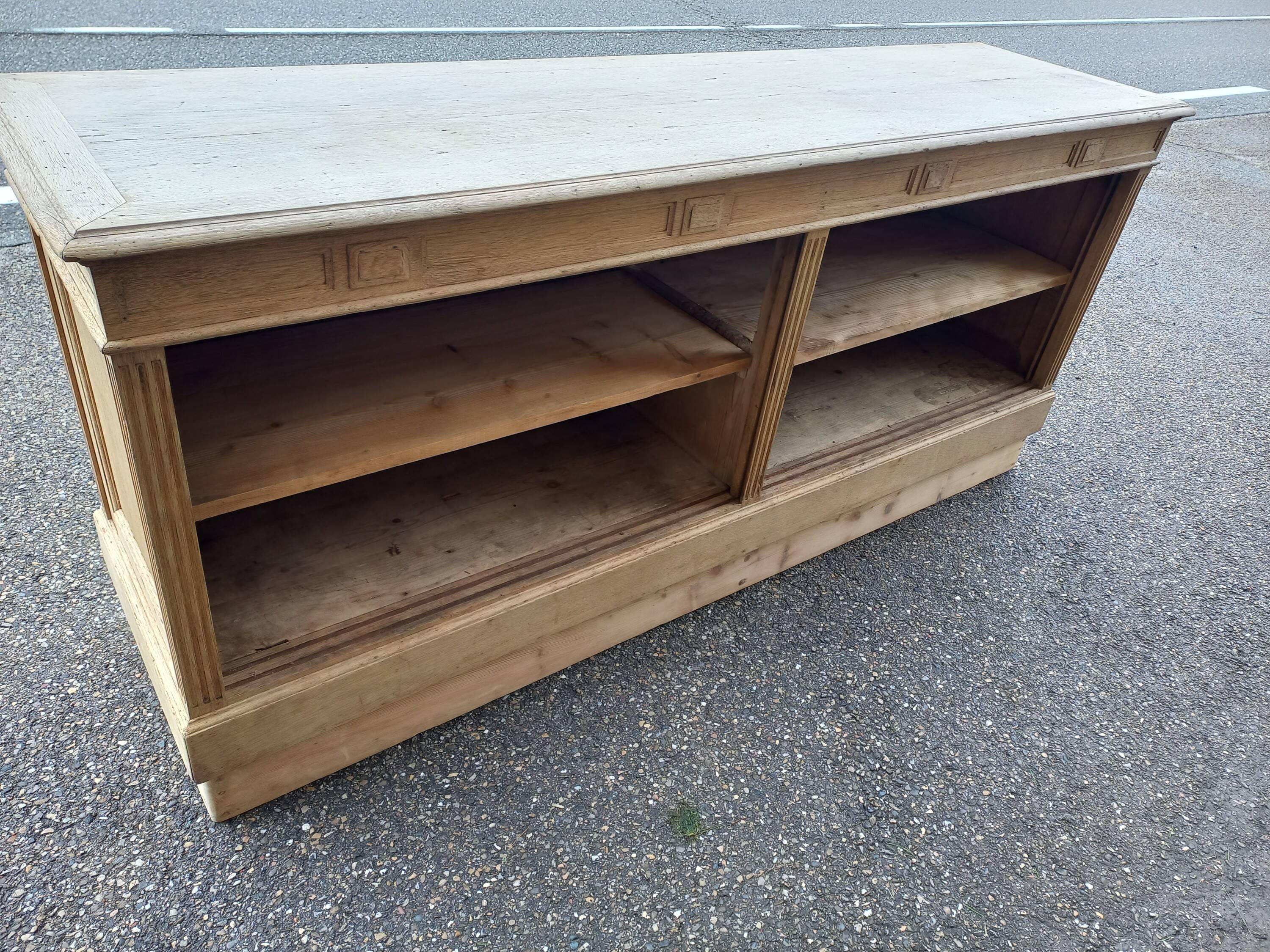 Antique oak shop counter