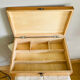Box with compartments from the 19th century, dovetail mountings, clasp present