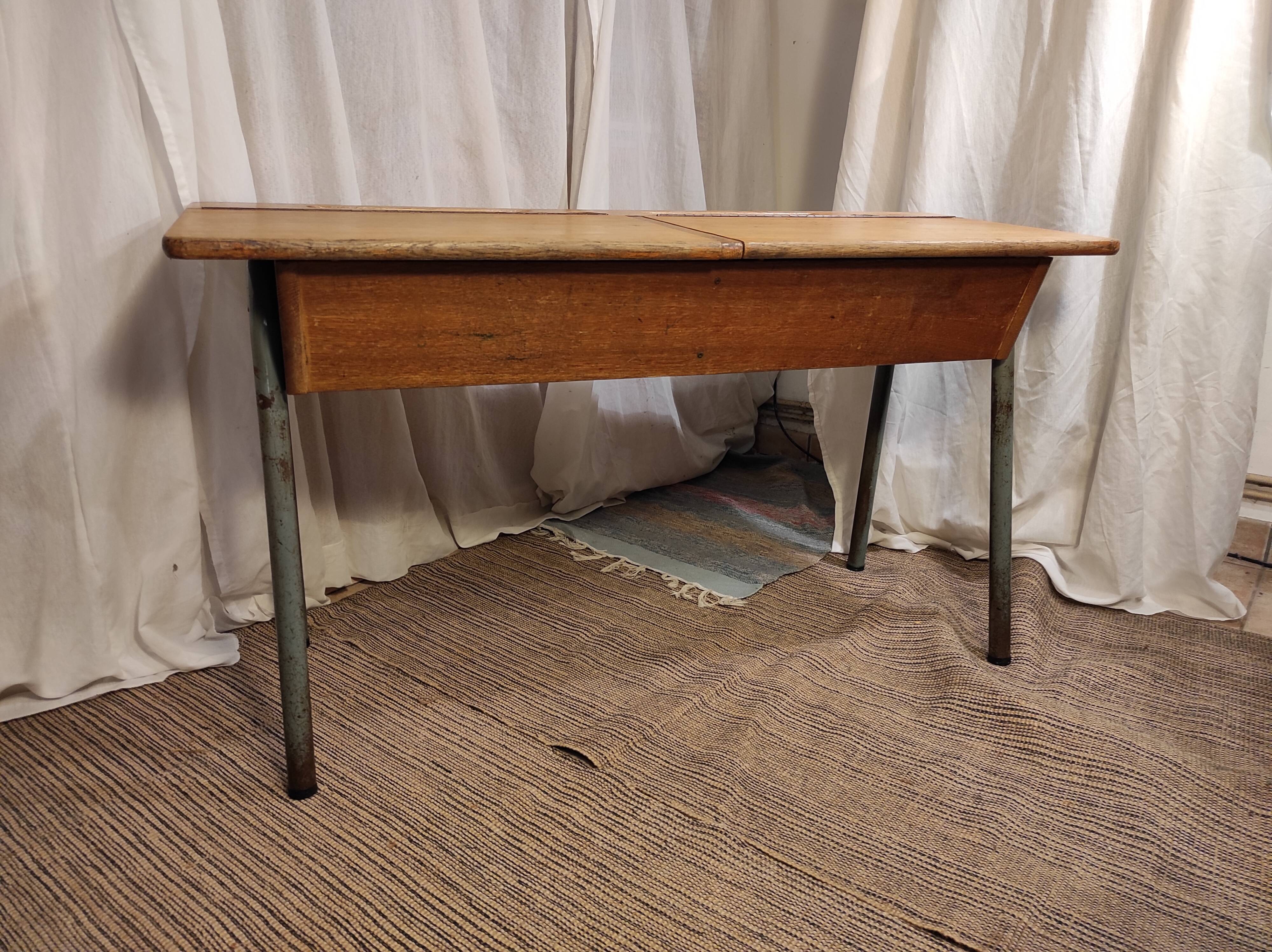 School desk table with locker 1960