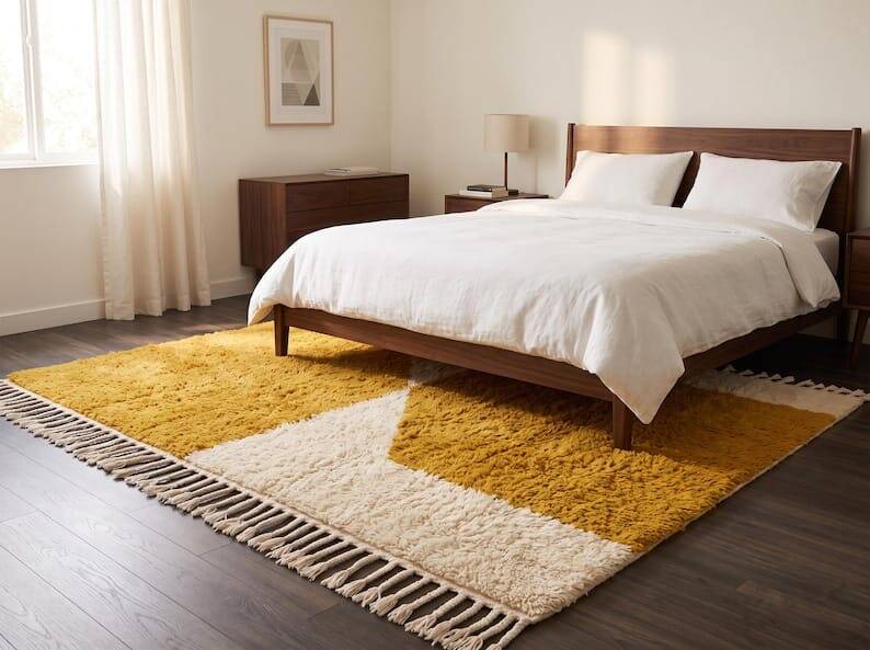 Natural wool rug for your traditional space 2/3 m