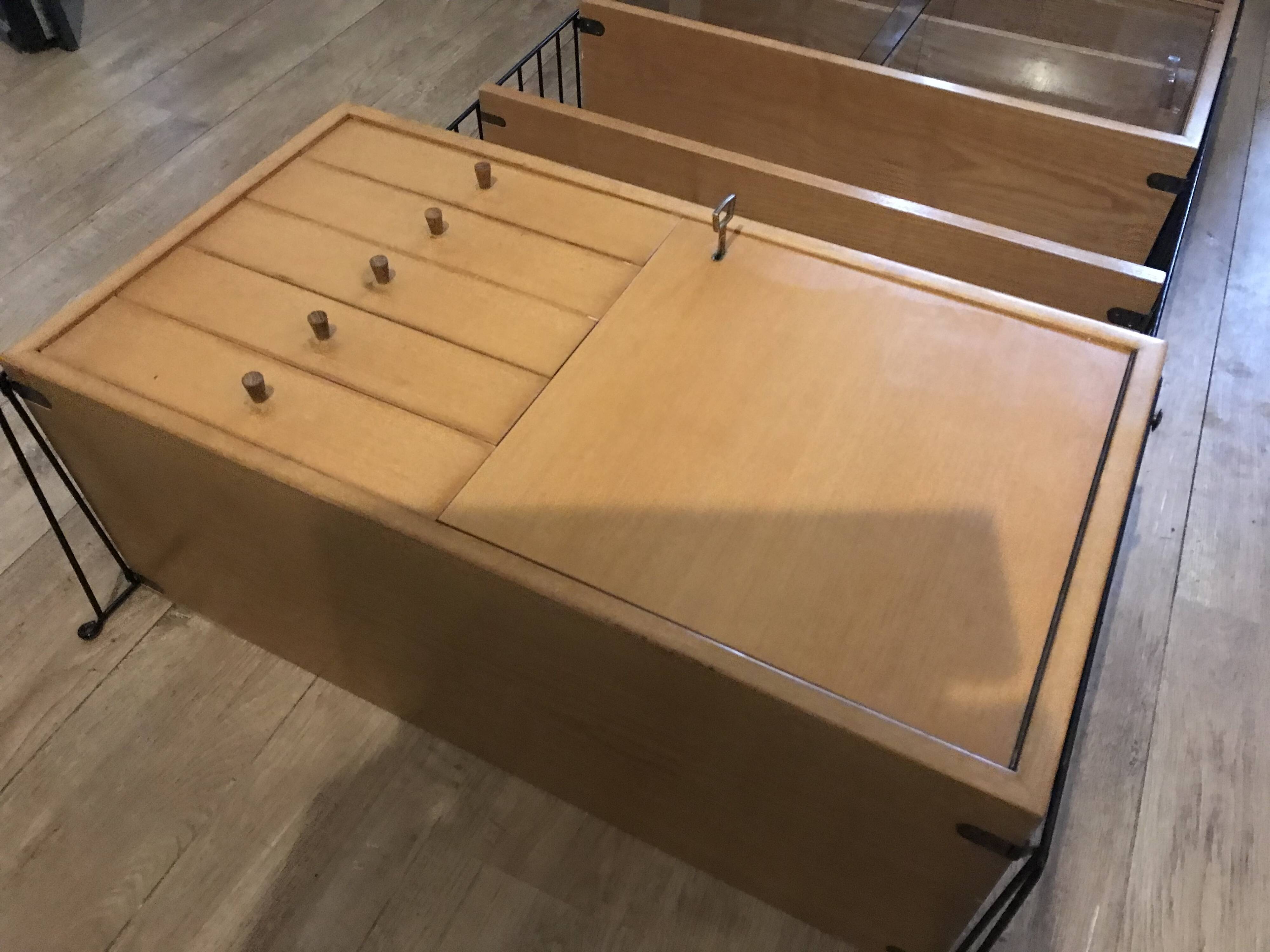 String wall unit, shelf unit and display case, Sweden 1960