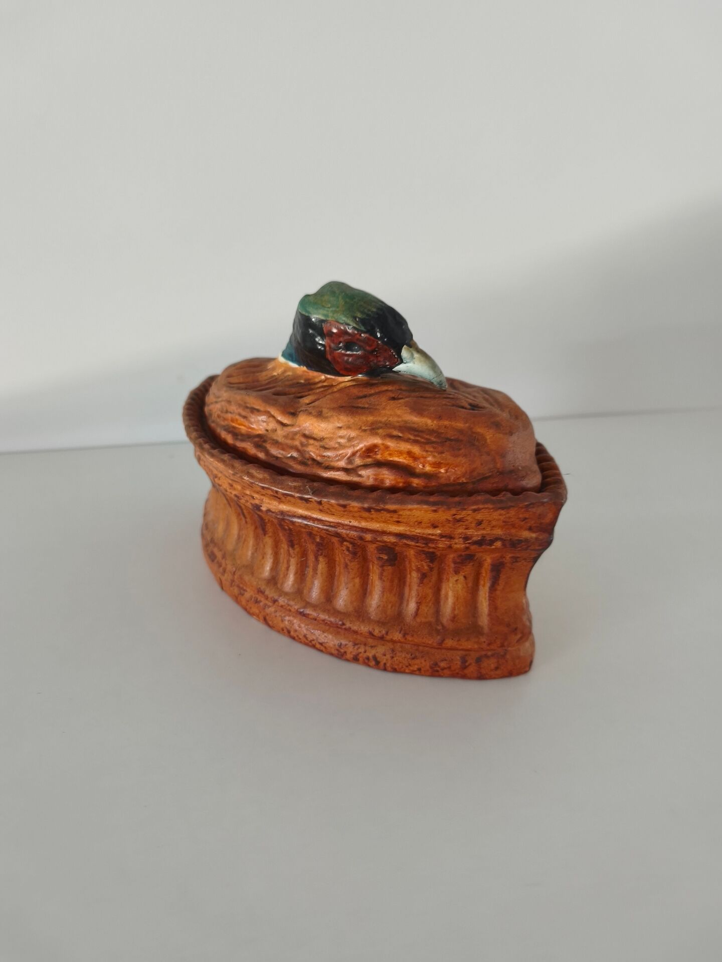 Porcelain terrine trompe-l'oeil pheasant pâté