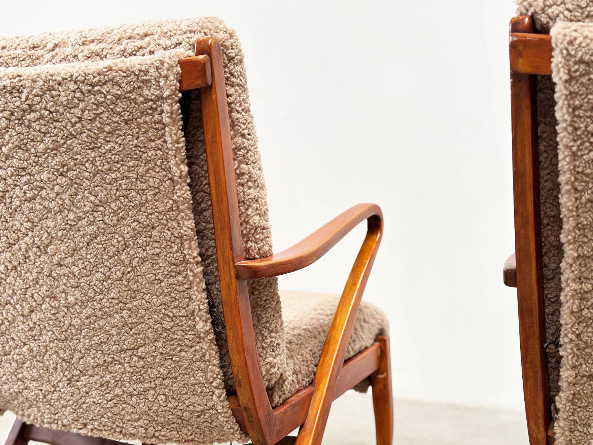 Set of two French lounge chairs