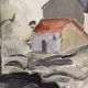 Oil on isorel, 1939, village, signed Alex Gonesco