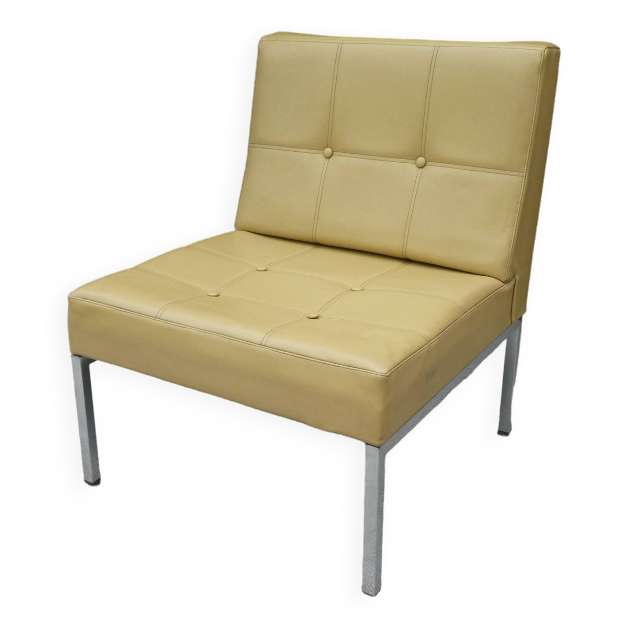 Chauffeuse en Skaï et chrome, Mobilier International