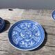 4 tasses porcelaine bleu Japon