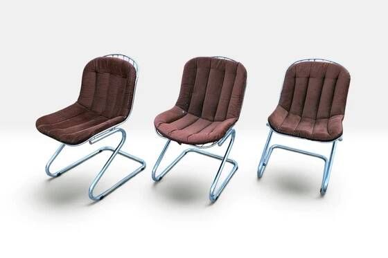 3 Gastone Rinaldi 'Sabrina' Chairs for Rima – Italy, 1970s