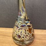 Soliflore vase in tinted glass with marbled decoration Murano Venice