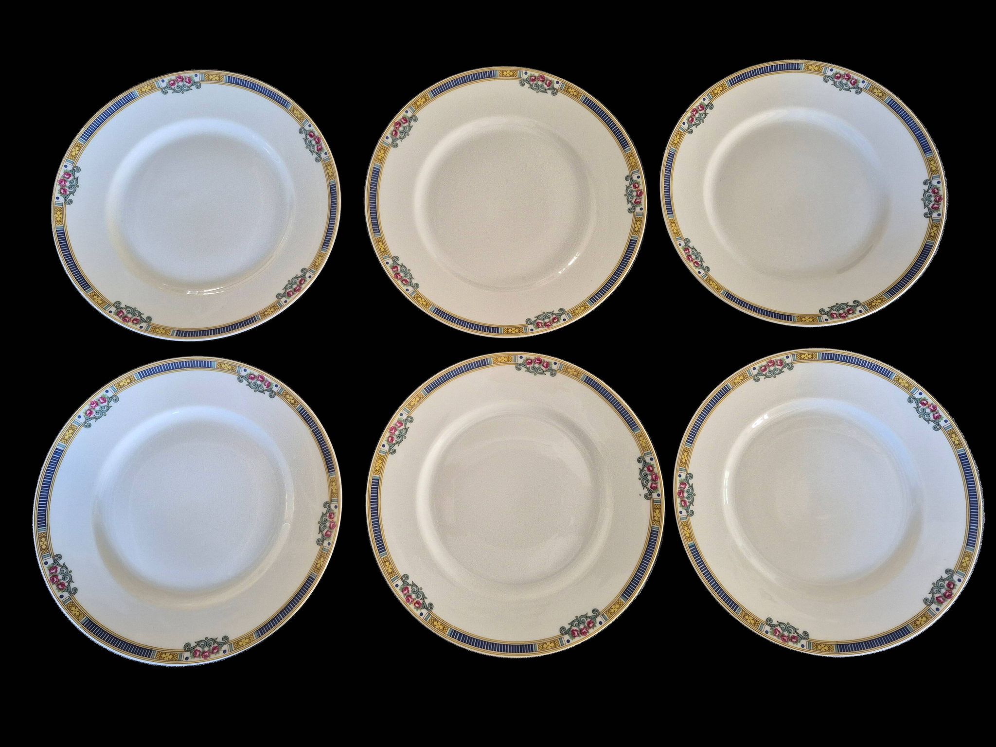 Set of 6 dessert plates Bernardaud Limoges – Art Deco – A714