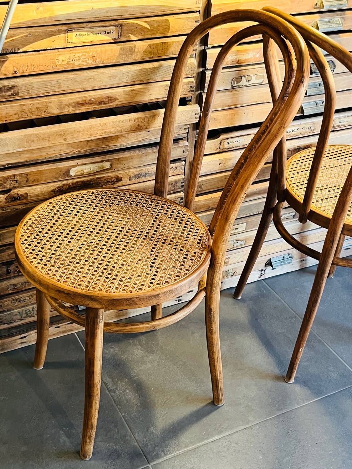 Thonet cane chairs
