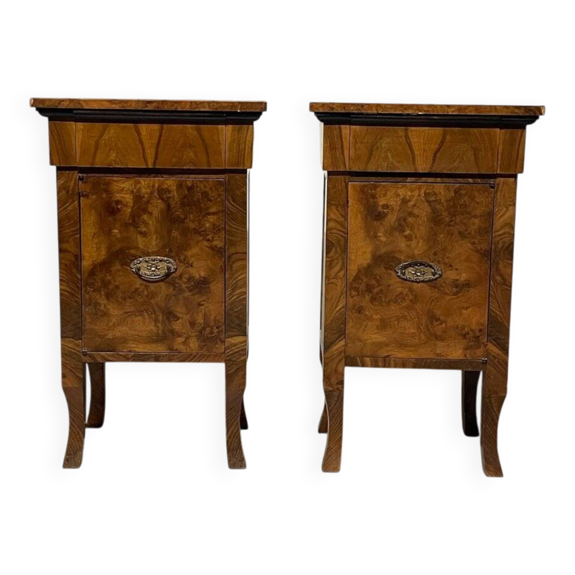 Comodini grandi Art Déco, Italia, anni '30, set di 2