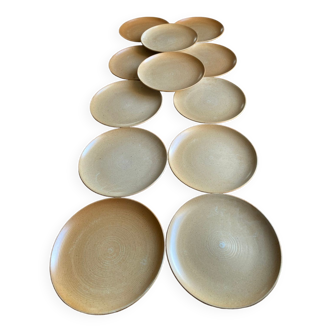 Vintage French village plates