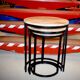 Set de 3 tables gigognes en bois de manguier