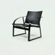 Post Modern Saddle Leather and Steel Lounge Chair 1980s