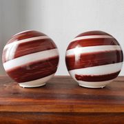 Pair of vintage 80-90 glass ball lamps