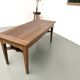 Farm table, old solid oak dough trough, France, around 1920.