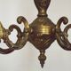 French Vintage Art Nouveau Bronze 5 Light Traditional Style Chandelier 5483