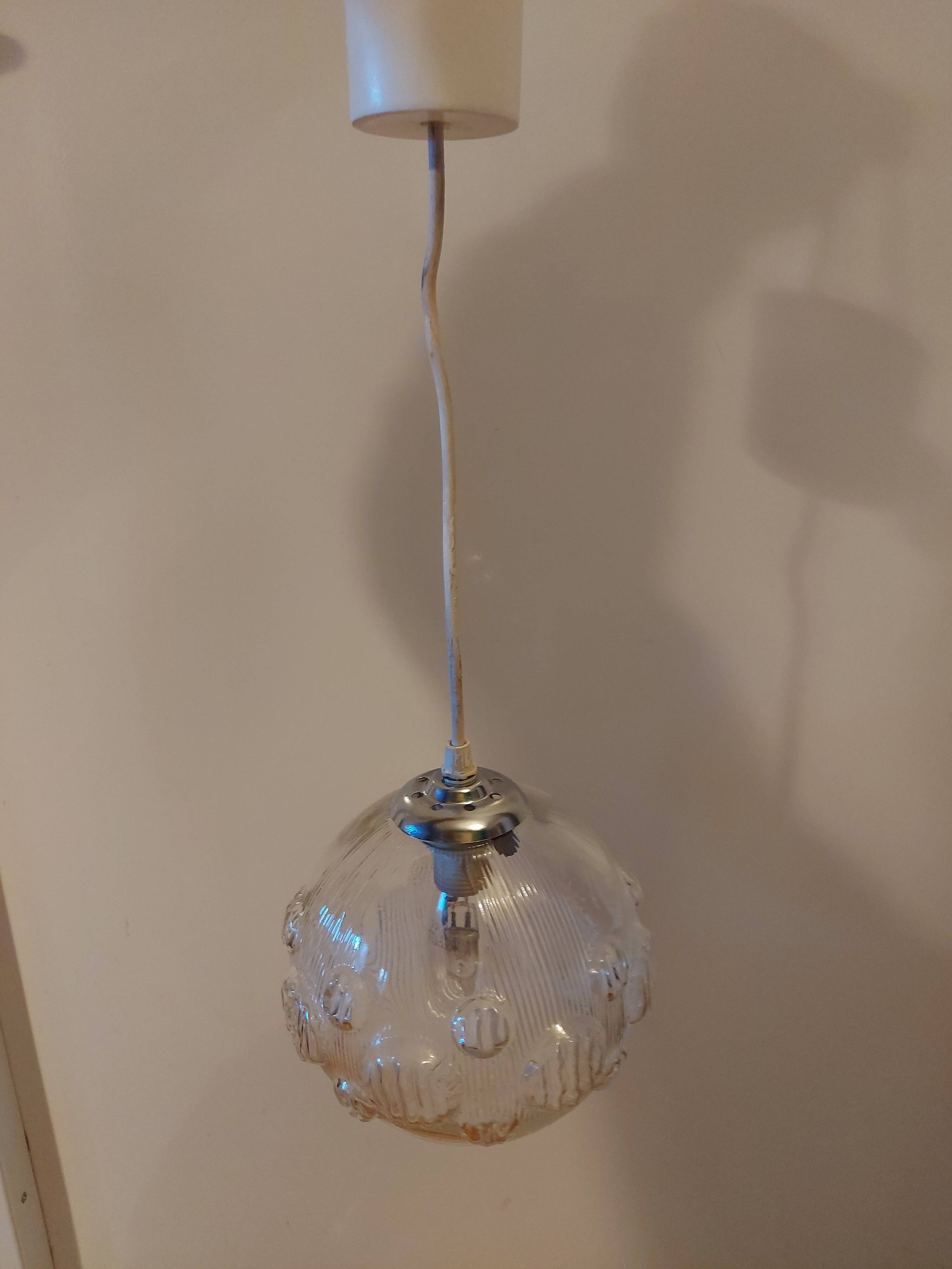 Vintage glass pendant lamp
