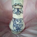 Zoomorphic pitcher in enamelled terracotta