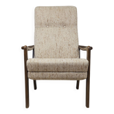 Fauteuil inclinable vintage scandinave en bois courbé – années 60/70