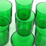 7 bottle green walking glasses - Cavalier Luminarc France 70