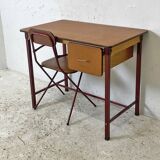 Vintage 80's children's desk and armchair