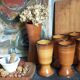 Five earthenware mazagrans from Saint-Amand vintages service"Meylan"