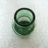 Vase en verre bullé